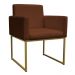 Poltrona Decorativa Base De Ferro Gold Veludo Terracota - Montanaris Decor