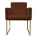 Poltrona Decorativa Base De Ferro Gold Veludo Terracota - Montanaris Decor