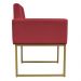 Poltrona Decorativa Base De Ferro Gold Veludo Vermelho - Montanaris Decor