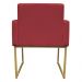 Poltrona Decorativa Base De Ferro Gold Veludo Vermelho - Montanaris Decor