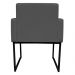 Poltrona Decorativa Base De Ferro Preta Veludo Cinza - Montanaris Decor