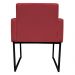 Poltrona Decorativa Base De Ferro Preta Veludo Vermelho - Montanaris Decor