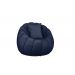 Poltrona Decorativa Concha C/Almofada Veludo Azul Marinho - Montanaris Decor