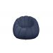 Poltrona Decorativa Concha Veludo Azul Marinho - Montanaris Decor