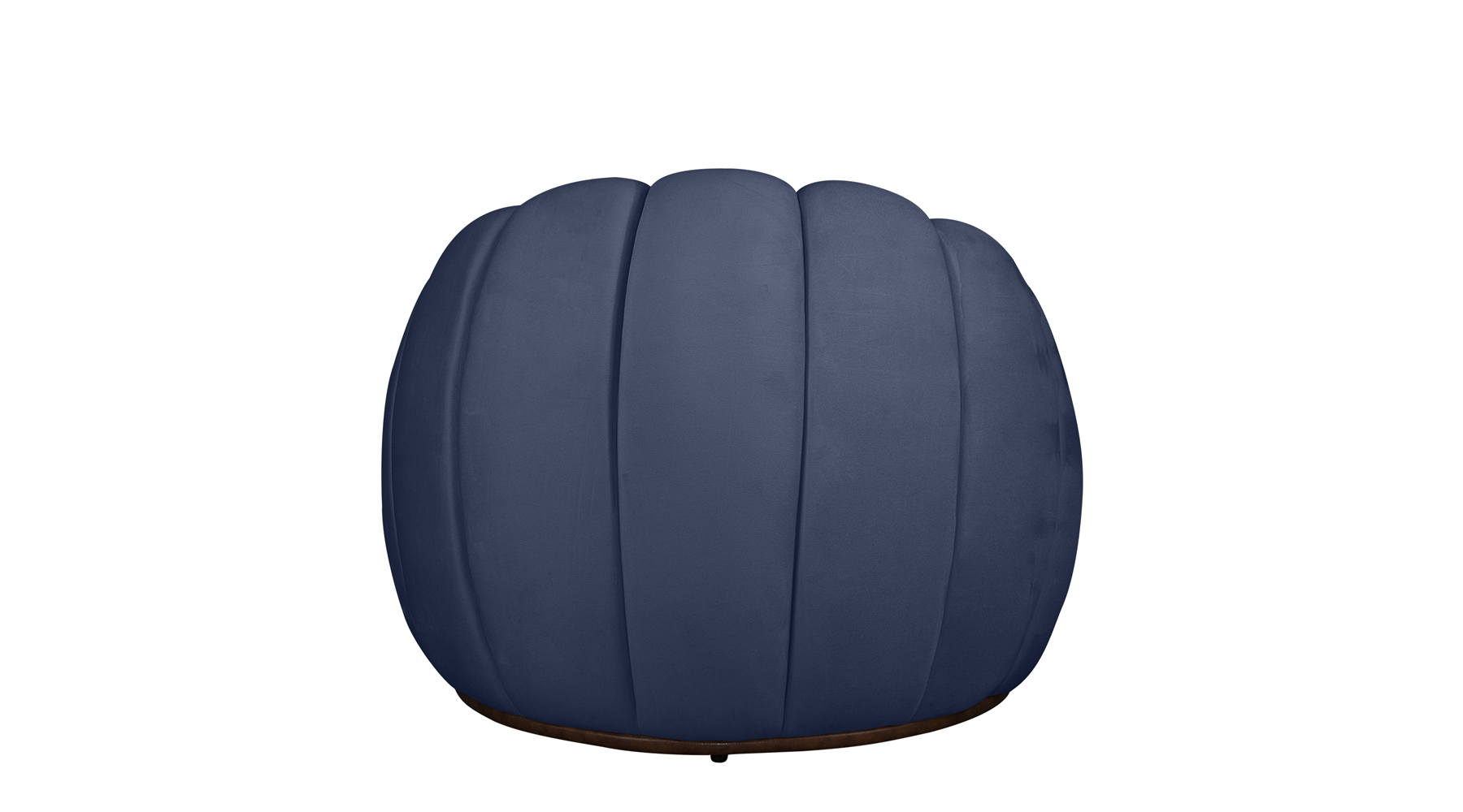 Poltrona Decorativa Concha Veludo Azul Marinho - Montanaris Decor