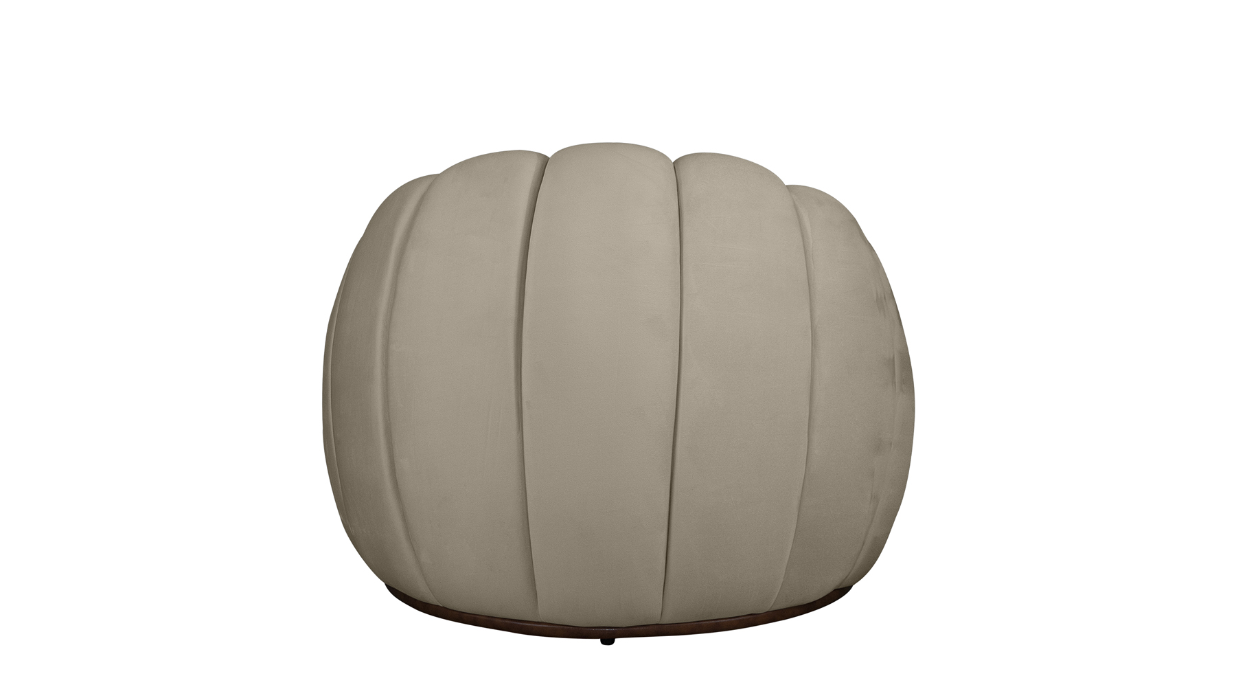 Poltrona Decorativa Concha Veludo Bege - Montanaris Decor