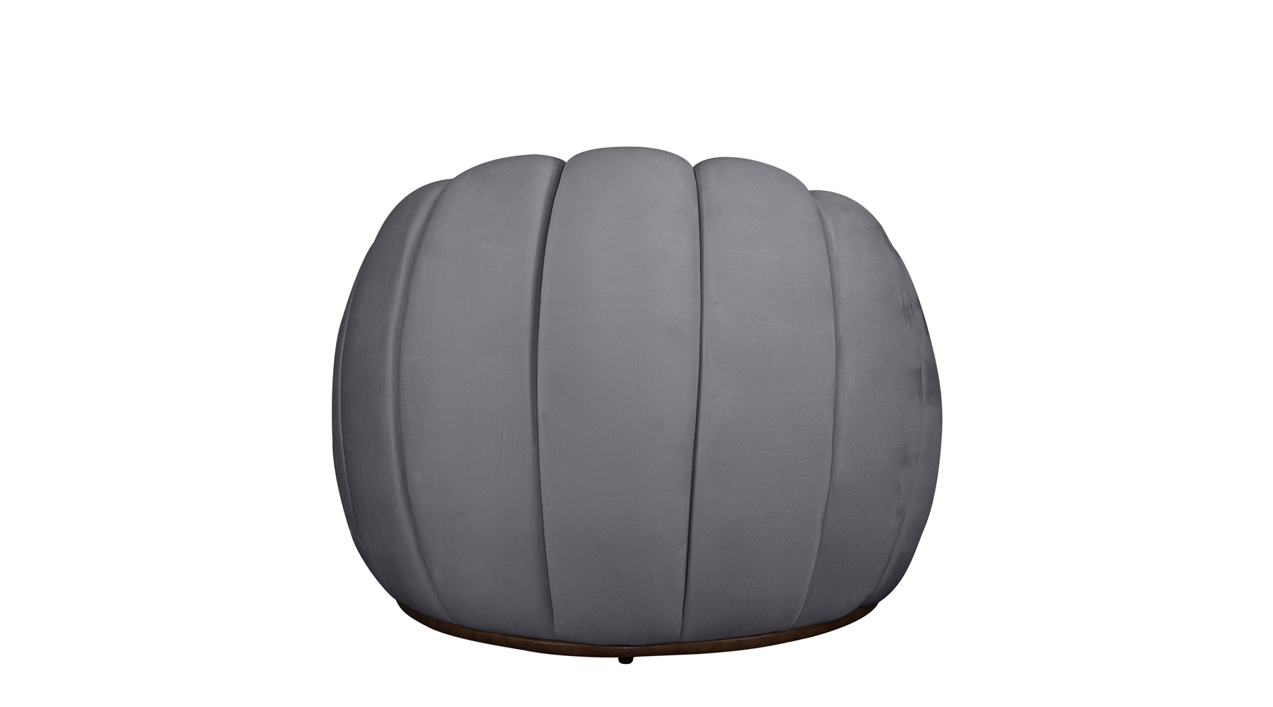 Poltrona Decorativa Concha Veludo Cinza - Montanaris Decor