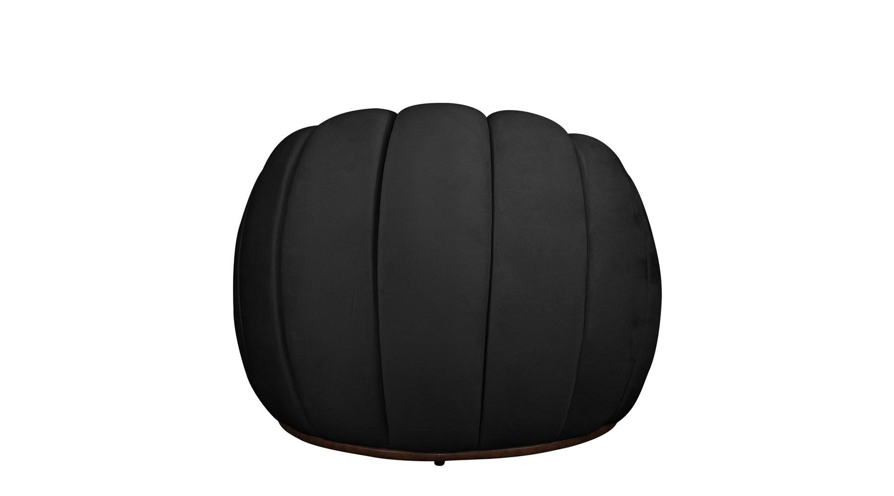 Poltrona Decorativa Concha Veludo Preto - Montanaris Decor