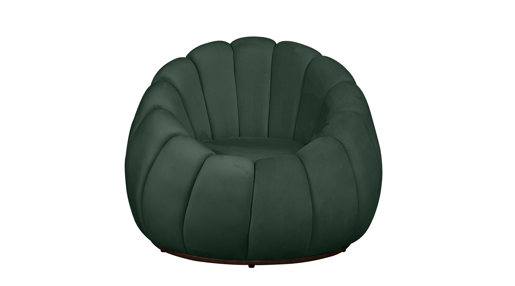 Poltrona Decorativa Concha Veludo Verde - Montanaris Decor