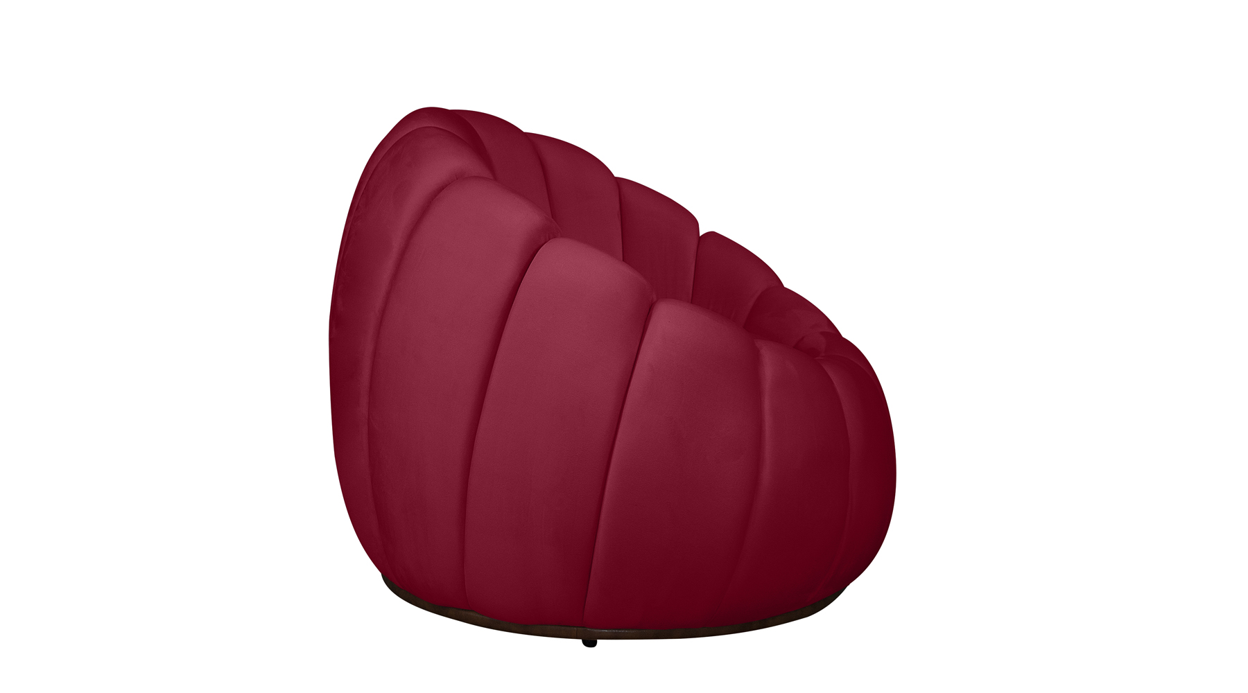 Poltrona Decorativa Concha Veludo Vermelho - Montanaris Decor