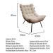 Poltrona Decorativa Costela Veludo Bege  - Montanaris Decor