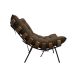 Poltrona Decorativa Costela Veludo Marrom - Montanaris Decor