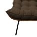 Poltrona Decorativa Costela Veludo Marrom - Montanaris Decor