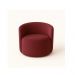 Poltrona Decorativa Curva Orgânica Nature Gaia Suede Bordô - Montanaris Decor