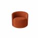 Poltrona Decorativa Curva Orgânica Nature Gaia Suede Terracota - Montanaris Decor