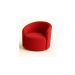 Poltrona Decorativa Curva Orgânica Nature Gaia Suede Vermelho - Montanaris Decor