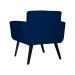 Poltrona Decorativa Geovana Veludo Azul Marinho - Montanaris Decor