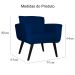 Poltrona Decorativa Geovana Veludo Azul Marinho - Montanaris Decor