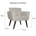 Poltrona Decorativa Geovana Veludo Bege - Montanaris Decor