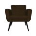 Poltrona Decorativa Geovana Veludo Marrom - Montanaris Decor