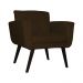 Poltrona Decorativa Geovana Veludo Marrom - Montanaris Decor