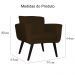 Poltrona Decorativa Geovana Veludo Marrom - Montanaris Decor