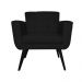 Poltrona Decorativa Geovana Veludo Preto - Montanaris Decor