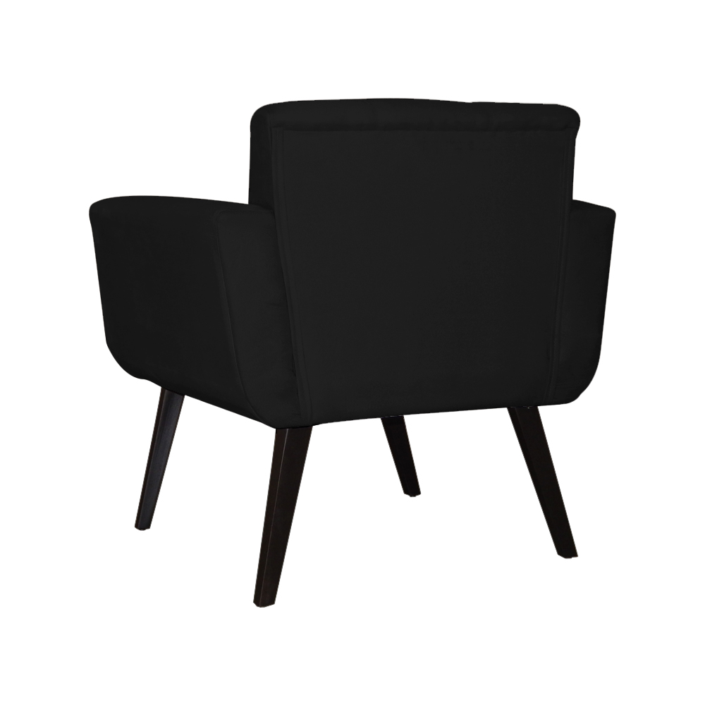 Poltrona Decorativa Geovana Veludo Preto - Montanaris Decor