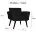 Poltrona Decorativa Geovana Veludo Preto - Montanaris Decor