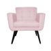 Poltrona Decorativa Geovana Veludo Rosa - Montanaris Decor