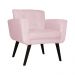 Poltrona Decorativa Geovana Veludo Rosa - Montanaris Decor
