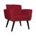 Poltrona Decorativa Geovana Veludo Vermelho - Montanaris Decor