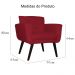 Poltrona Decorativa Geovana Veludo Vermelho - Montanaris Decor