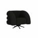 Poltrona Decorativa Giratória Micheli Orgânica Boucle  Preto - Montanaris Decor