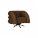 Poltrona Decorativa Giratória Micheli Orgânica Boucle Marrom - Montanaris Decor