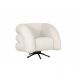 Poltrona Decorativa Giratória Micheli Organica Boucle Bege  - Montanaris Decor