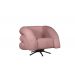 Poltrona Decorativa Giratória Micheli Veludo Rosa - Montanaris Decor
