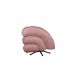 Poltrona Decorativa Giratória Micheli Veludo Rosa - Montanaris Decor