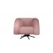 Poltrona Decorativa Giratória Micheli Veludo Rosa - Montanaris Decor