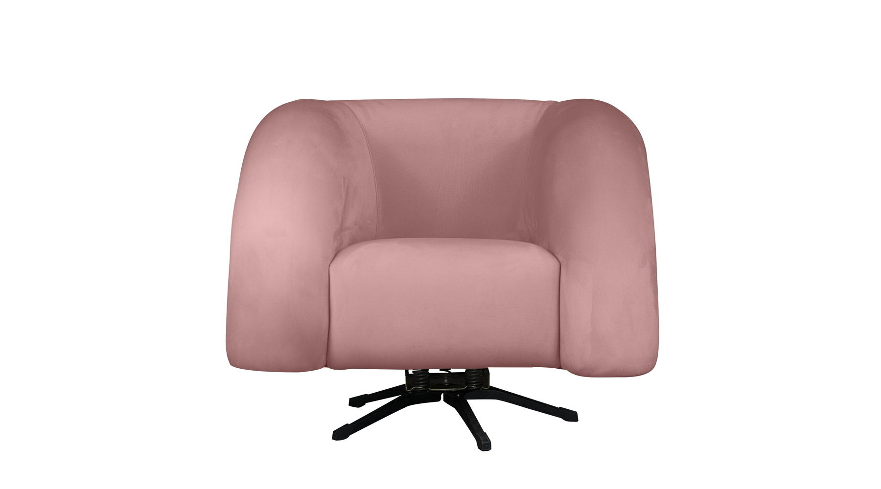 Poltrona Decorativa Giratória Micheli Veludo Rosa - Montanaris Decor