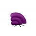 Poltrona Decorativa Giratória Micheli Veludo Roxo - Montanaris Decor