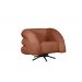 Poltrona Decorativa Giratória Micheli Veludo Terracota - Montanaris Decor