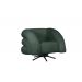 Poltrona Decorativa Giratória Micheli Veludo Verde - Montanaris Decor