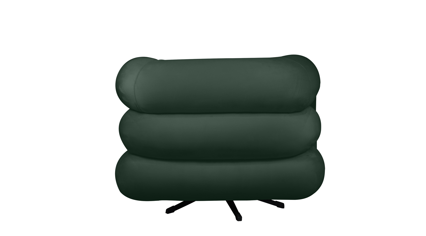 Poltrona Decorativa Giratória Micheli Veludo Verde - Montanaris Decor