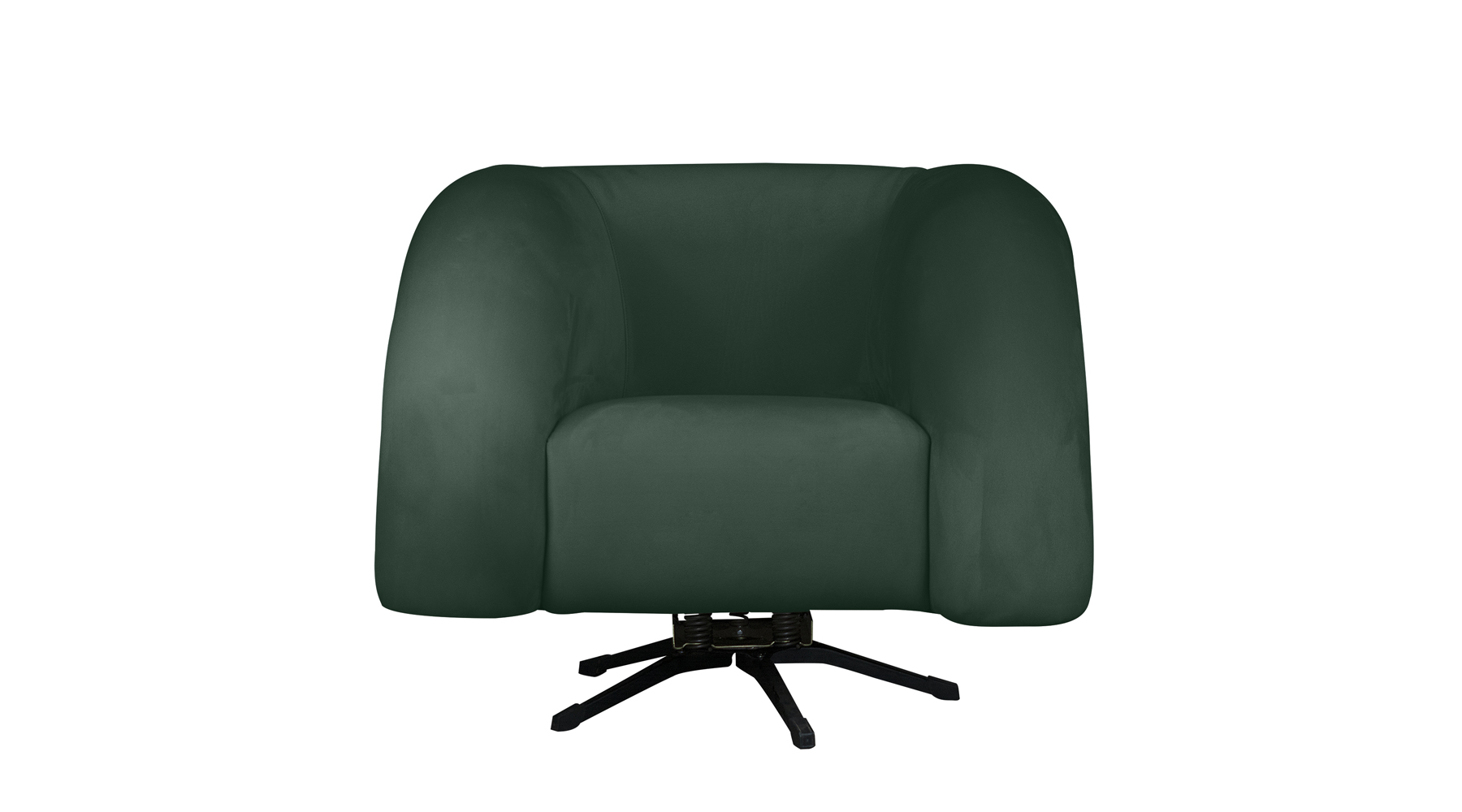 Poltrona Decorativa Giratória Micheli Veludo Verde - Montanaris Decor