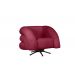 Poltrona Decorativa Giratória Micheli Veludo Vermelho - Montanaris Decor
