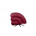 Poltrona Decorativa Giratória Micheli Veludo Vermelho - Montanaris Decor