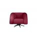 Poltrona Decorativa Giratória Micheli Veludo Vermelho - Montanaris Decor