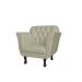 Poltrona Decorativa Helena Veludo Bege  - Montanris Decor
