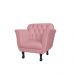 Poltrona Decorativa Helena Veludo Rosa - Montanris Decor